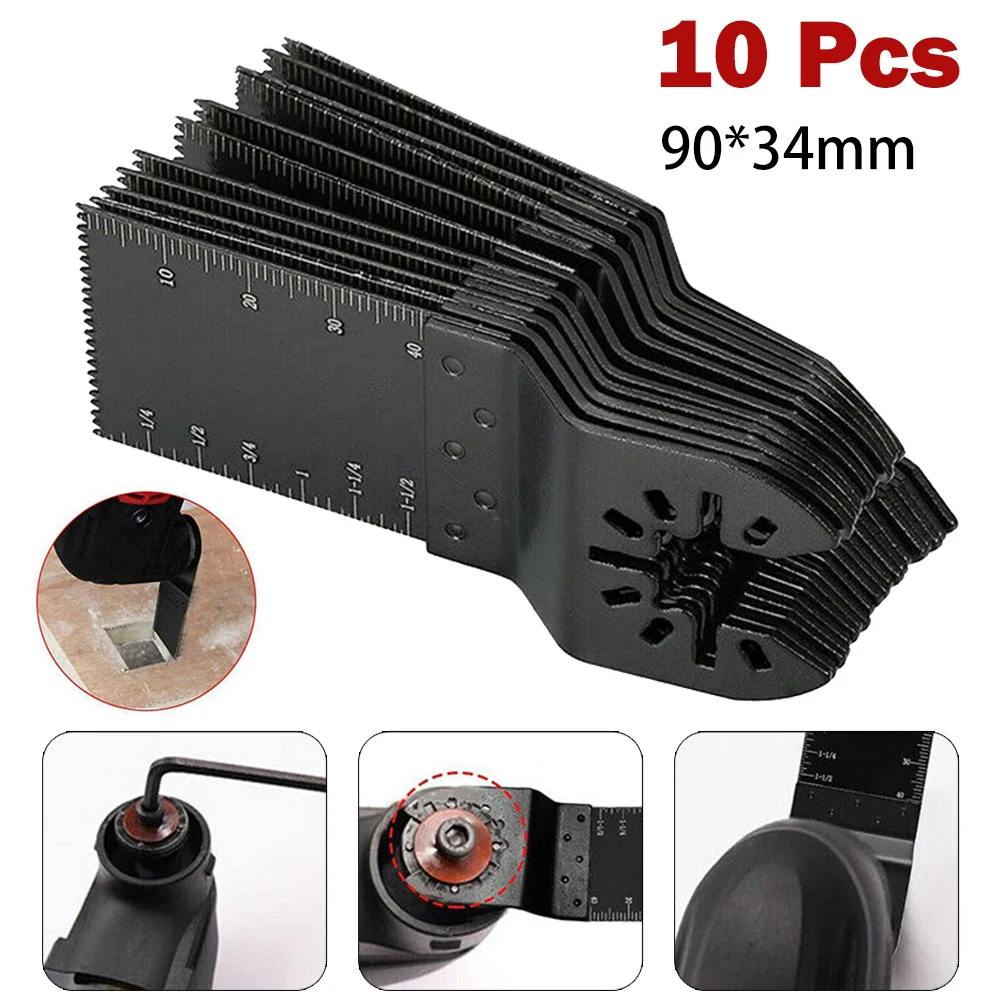 10PCS Oscillating Multi Tool Saw Blades Set For Fein Metal Multi Cutter Blade For Wood Metal Plastic Cutting Tool Set