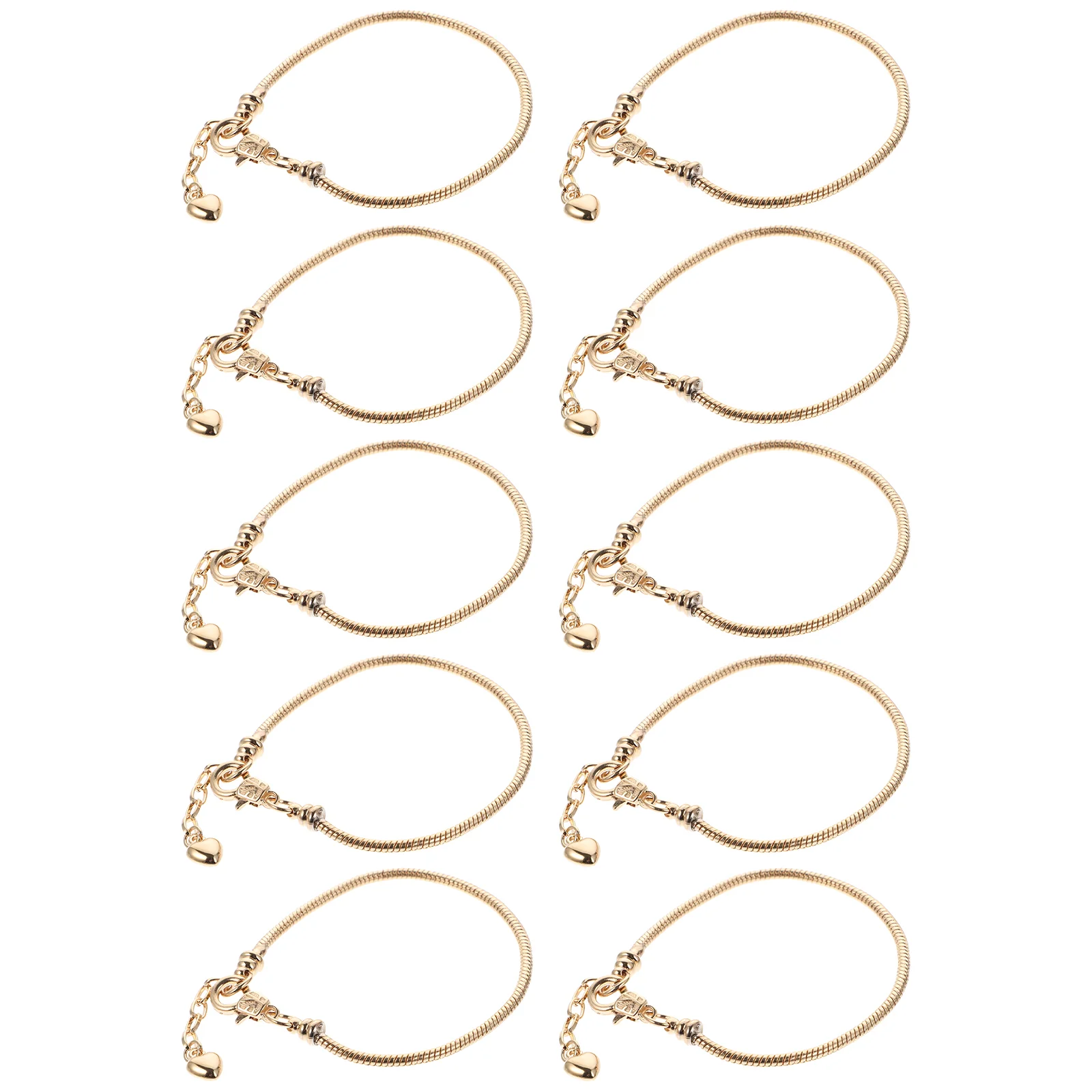 

10 Pcs Bracelet Chain Decorative Bangle Fashion Necklaces Women Trendy The Jewelry Stainless Steel DIY Bracelets Women's