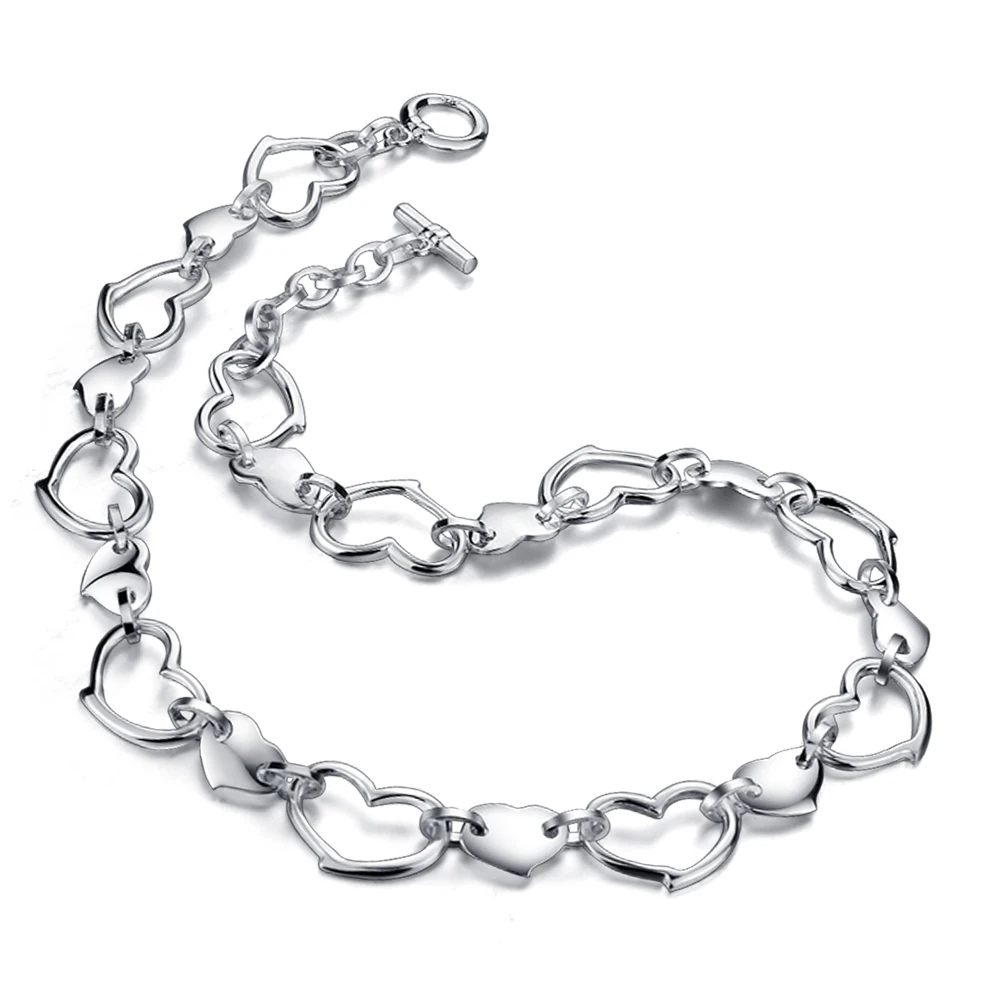 

Женское хипстерское ожерелье ziqiudieS925 из стерлингового серебра, толстое ожерелье с принтом сердца, Женская цепочка на ключицу, подарок на День Благодарения