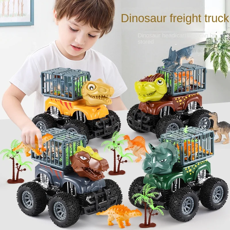

Children's Dinosaur Transport Vehicle Engineering Vehicle Inertia Boy's Car Toy Tyrannosaurus Rex Dumper Gift