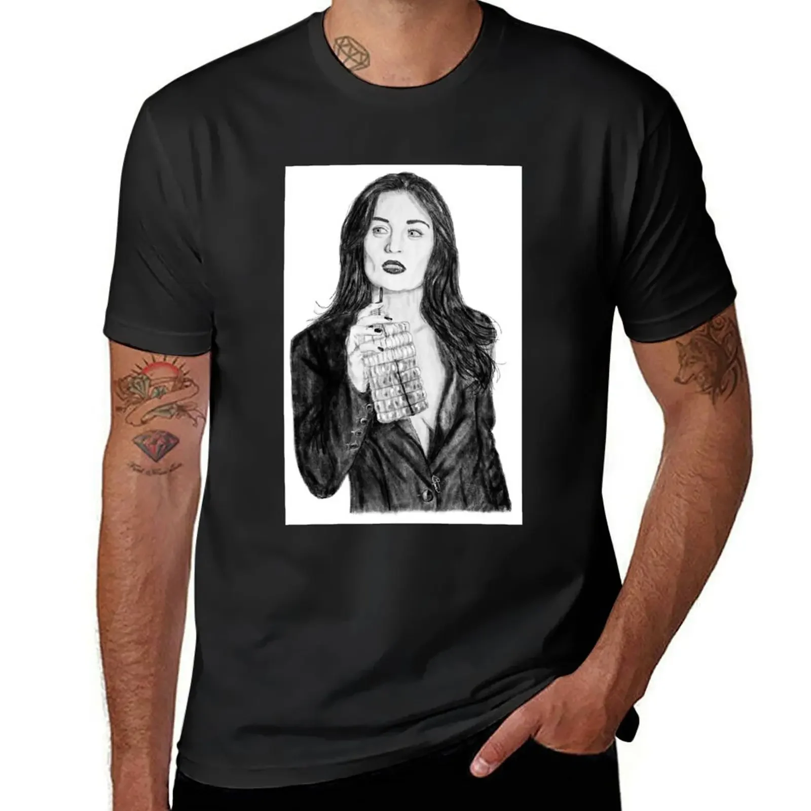 Lyne Renée Decanter T-Shirt essential t shirt customs cotton graphic tees mens tall shirts