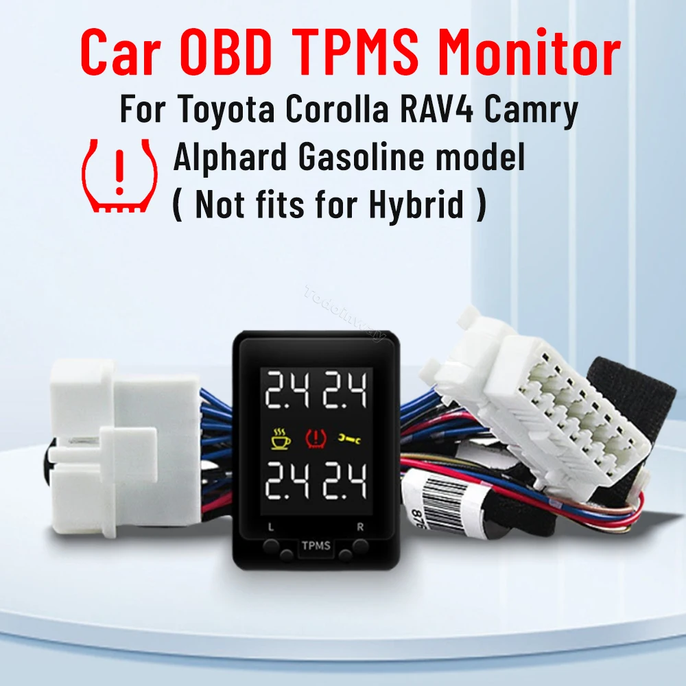 

Автомобильный OBD TPMS системы контроля давления в шинах, беспроводной датчик, бесплатно для Toyota RAV4 2013 2015, Corolla Prado Camry Prius, аксессуары