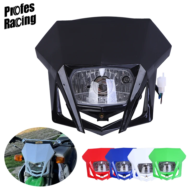 

Universal Motorcycle Headlight Headlamp Fairing Farol De Milha Para Moto For HONDA XR CRF 150 230 250 450 Dirt Bike