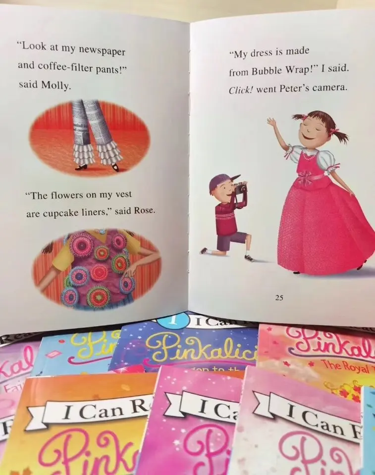 27PCS/Set I Can Read Pinkalicious Phonics My Very First Picture Book English Story Children Kids Girls Gift Dreamy Beautiful enlarge