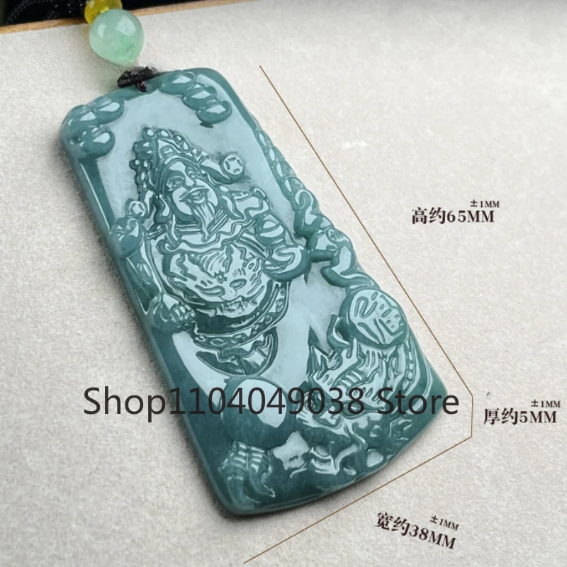 Натуральный жадеит голубая вода подвеска в виде дракона Tengyu Бог богатства