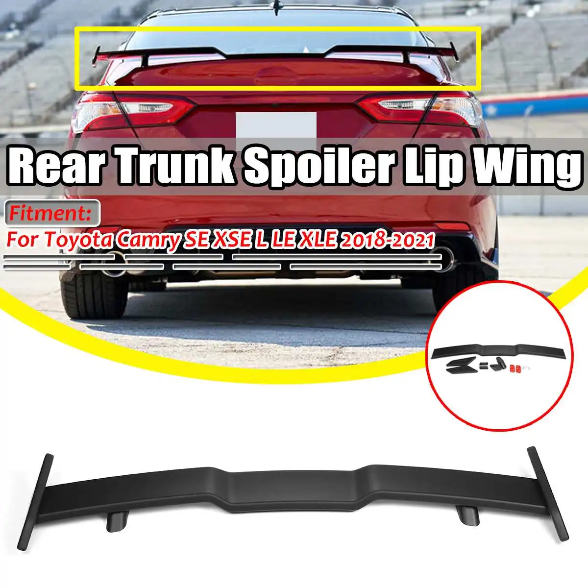 

High Quality Car Rear Trunk Spoiler Lip Wing Extension For Toyota Camry For ACCORD 10TH GEN 2018-2021 Rear Spoiler Wing Lip