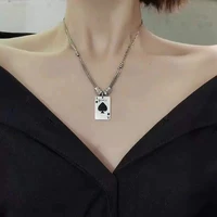 fashion poker pendants necklace for women friends aesthetic necklaces punk luxury jewelry accesories holiday gifts gaabou
