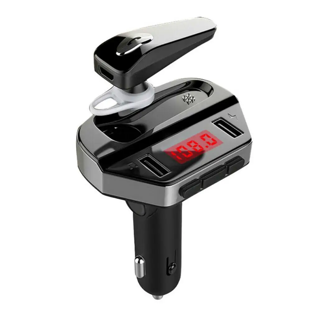 

V6 Bluetooth-compatible Wireless Car Fm Transmitter Usb Charger Adapter Mp3 Player Hands-free Calling Headset