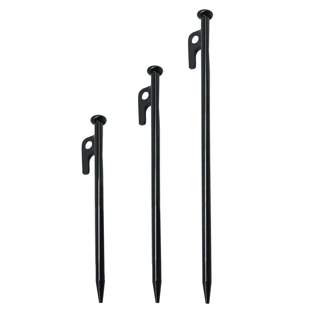 

Tent Peg Reusable Hanging Hole Flush Head Solid Color Awning Stakes Hiking Mountaineering Fixing Nail Accessories 20cm