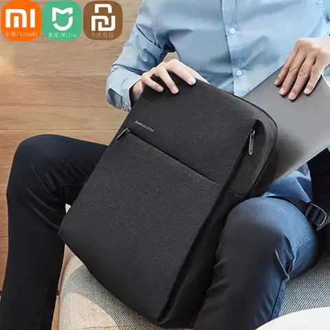 Оригинальный рюкзак Xiaomi Mi минималистский городской стиль жизни полиэстер рюкзаки для школы Бизнес Путешествия мужская сумка большой емкос...