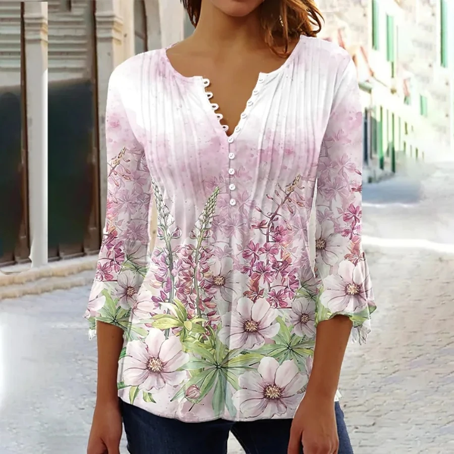 

Temperament Woman Shirt Fashion Weekend Elegant Loose Blouse Long sleeve Casual Blouse Holiday