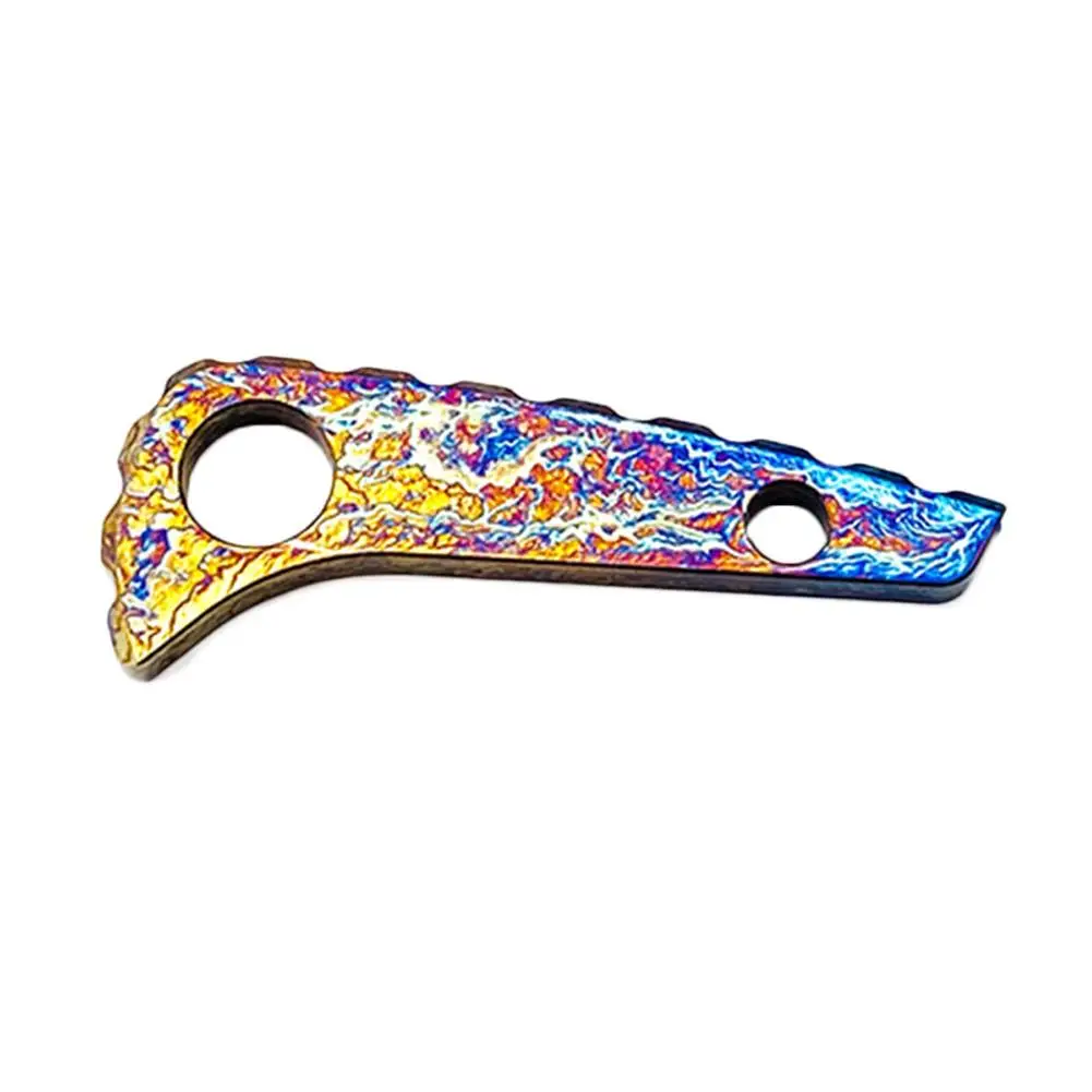 

Titanium Alloy C81 Spider Spine Knife Titanium BACKSPACER for Spyderco Paramilitary 2 Back Knives Accessories A6G5