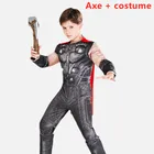 Костюм супергероя мальчика Тора, перчатки Халка, детские костюмы для косплея, реквизит для Хэллоуина, карнавала, конфетного топора и молотка