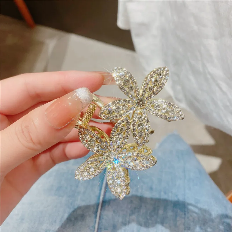 Летние жемчужные блестящие стразы заколки для волос женщин Милая женская