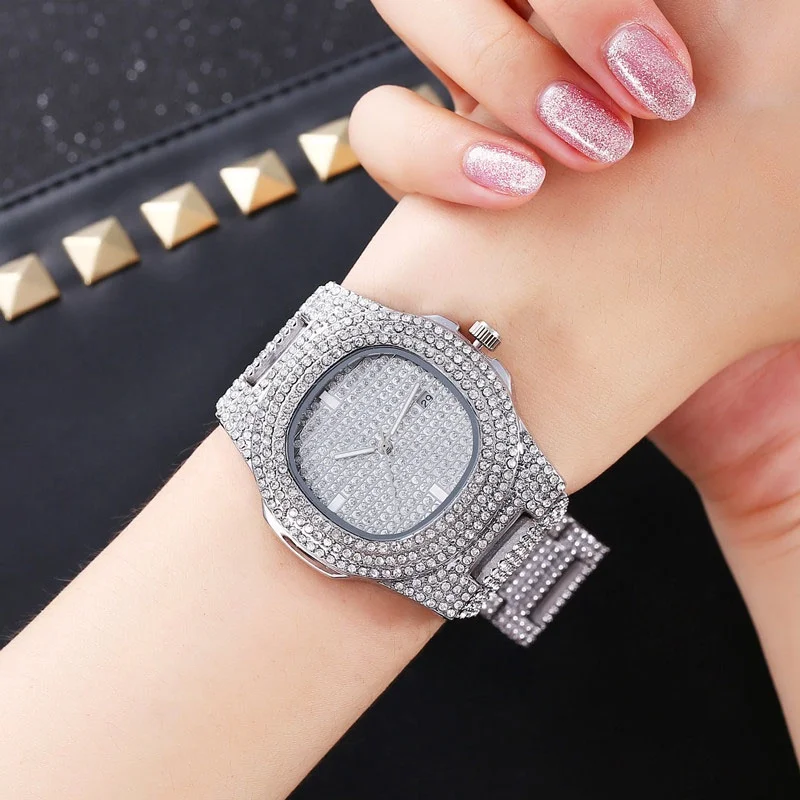 

Fashion Women Watches Stainless Steel Ladies Diamond Watch Waterproof Women Quarzt Wristwatch Simple Girlfriend for Gift