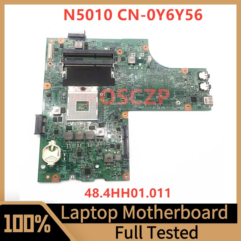 Mainboard CN-0Y6Y56 0Y6Y56 Y6Y56 For DELL Inspiron N5010 Laptop Motherboard 48.4HH01.011 HM57 DDR3 100% Full Tested Working Well