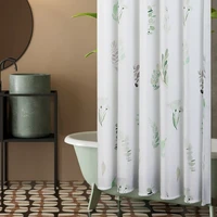 not ingreen leaf waterproof shower curtain thick mildew proof fabric bathroom toilet curtain bath partition accessories custom