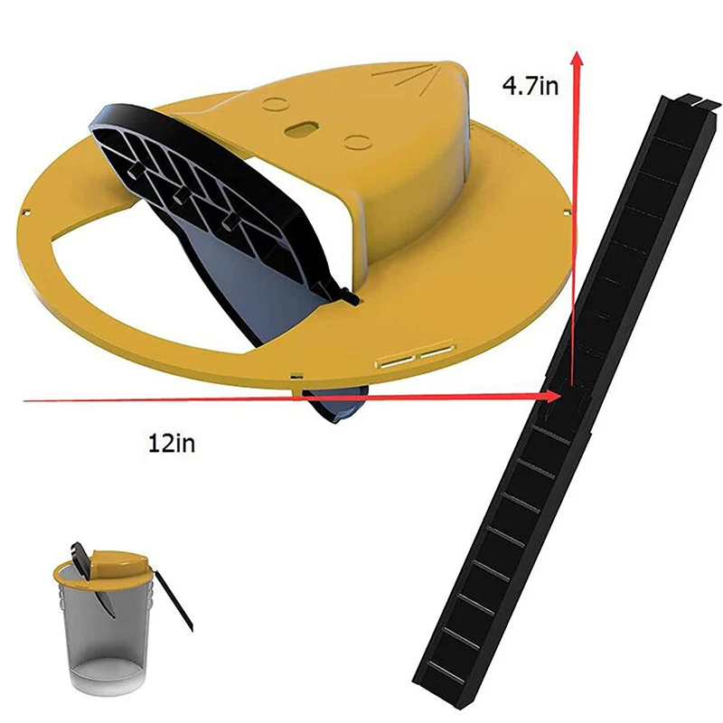 

Reusable Smart Mouse Rat Trap Plastic Flip N Slide Bucket Lid Mouse Rat Mouse Trap Humane Or Lethal Trap Door Style Multi Catch