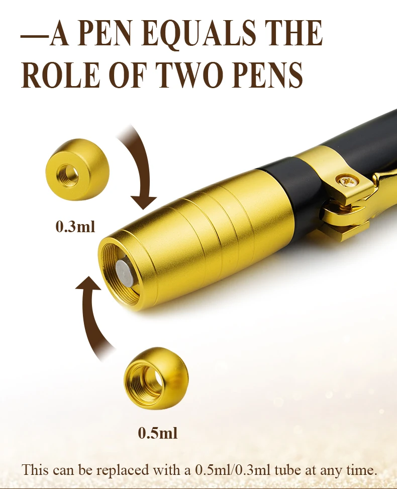 

Hyaluronic acid pen Needleless syringe Pen hyaline gun Used to firm the skin High pressure injection Beauty tool