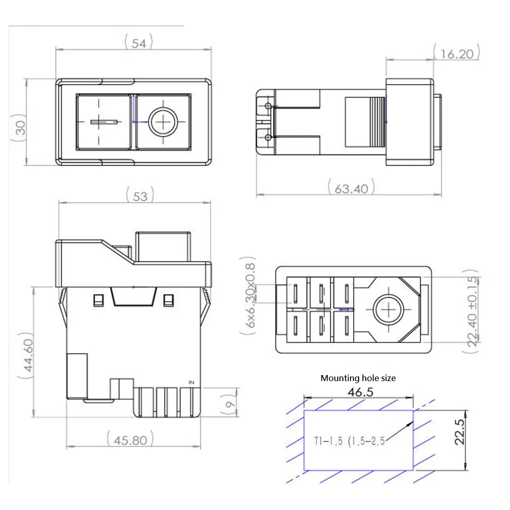 Запасная часть для настольной пилы кнопочный переключатель KJD17