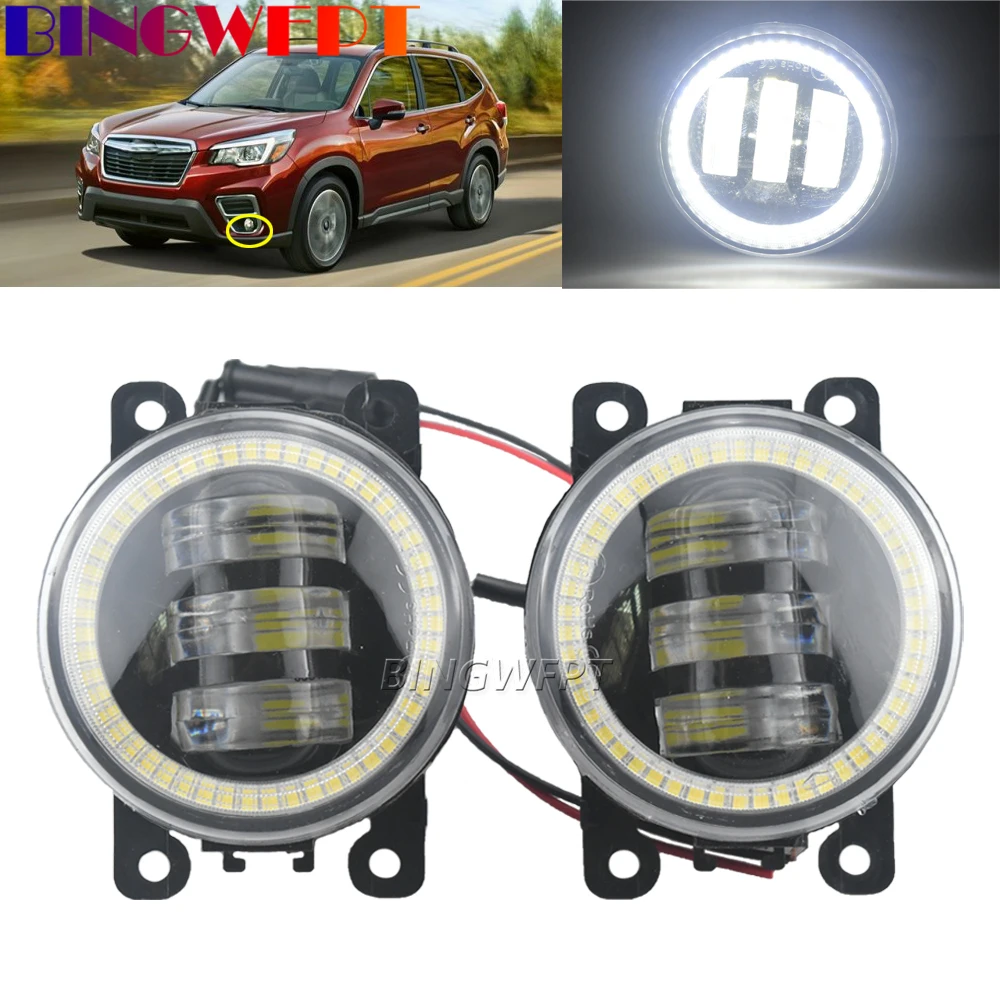 

Хайлайтер светодиодный ангельский глаз гало фольга для Subaru Forester SK S14 SJ S13 2016 2017 2018 2019 2020 автомобильные линзы дневные ходовые огни