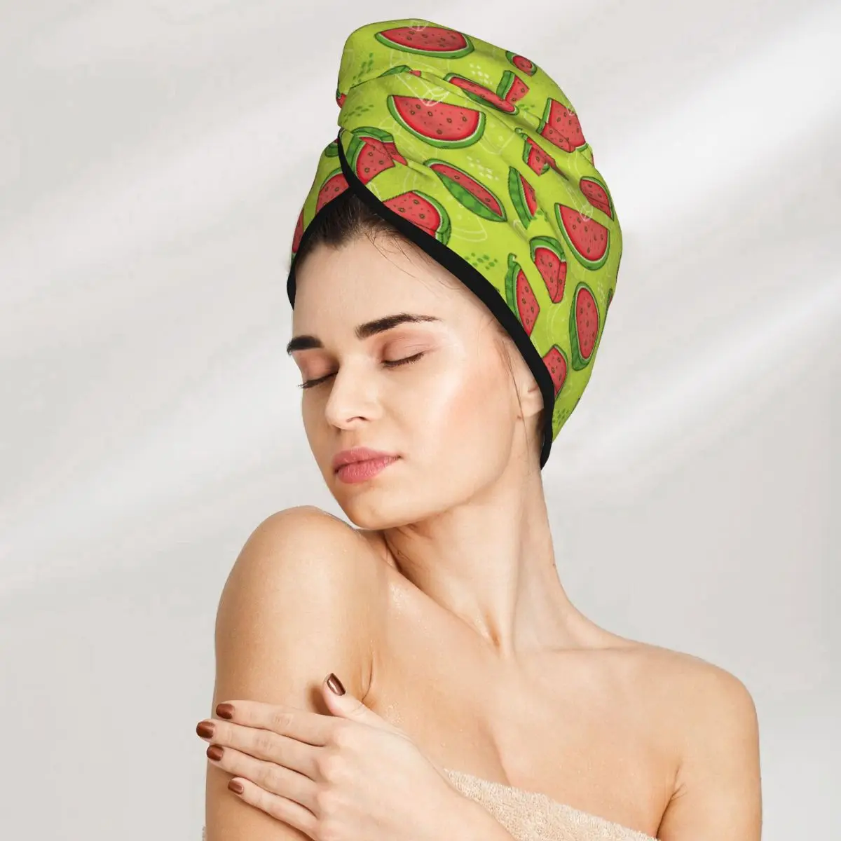 Ful Watermelons Magic Shower Cap Turban Head Wrap
