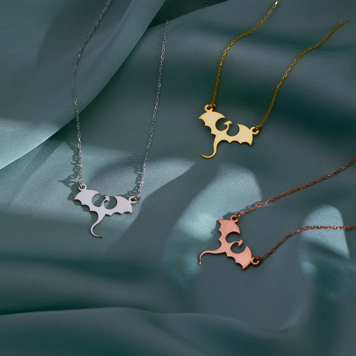 Модный кулон в виде Золотого Дракона готическое ожерелье из нержавеющей стали