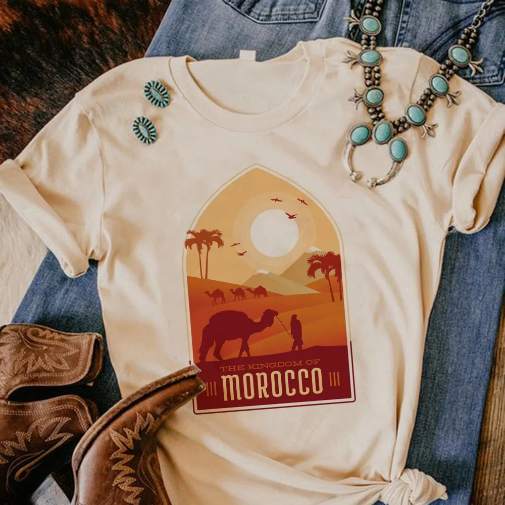 

Maroc Morocco tshirt women comic manga designer t-shirts female graphic streetwear clothes
