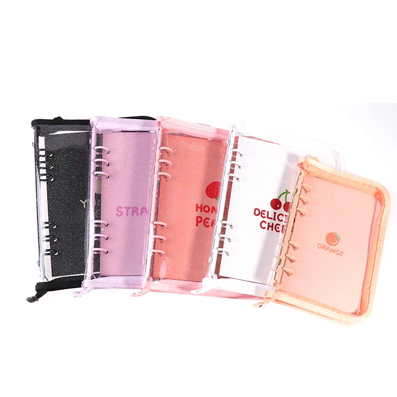 

A6 папка на молнии чехол, свободный Органайзер с листьями, дневник, прозрачный чехол из ПВХ, аксессуары для канцелярских принадлежностей