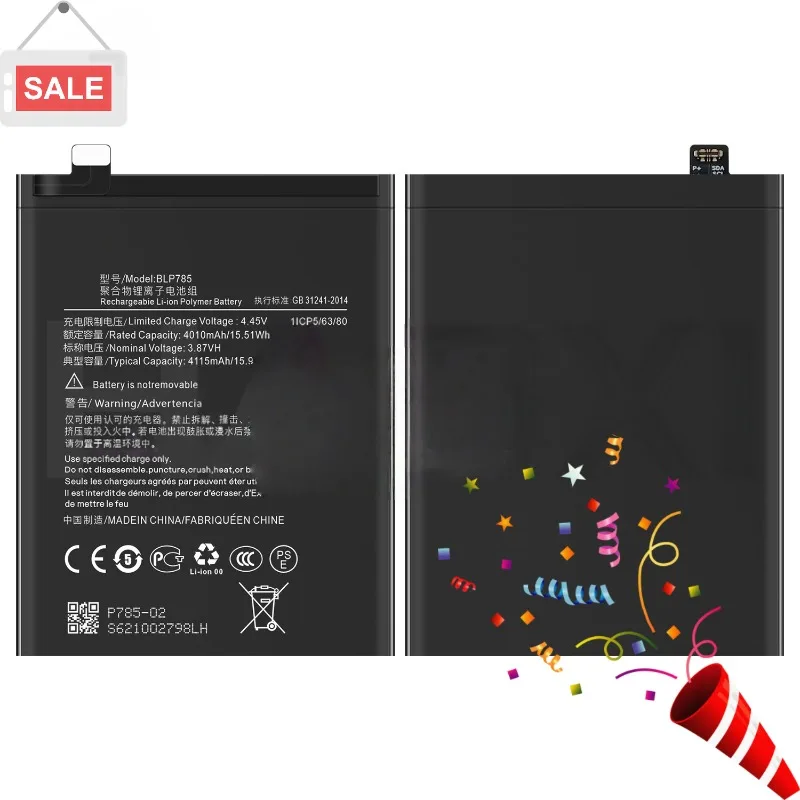 Фото Высококачественная батарея BLP785 4115 мАч для Oppo ONEPLUS NORD/1+Nord/AC2001/AC2003, сменные батареи + бесплатные инструменты №3
