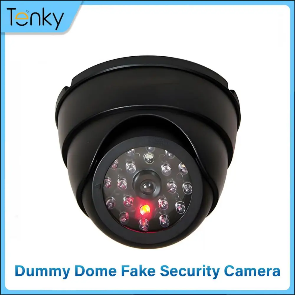 

1~5PCS Dome Simulation Burglar Alarm Camera Indoor Fake Webcam Outdoor Surveillance Home Camera LED Light Emulate CCTV for