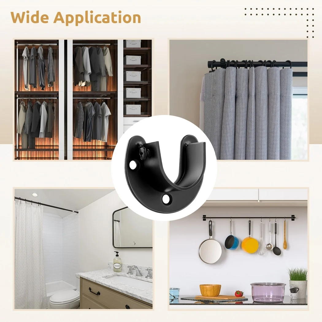 6 шт. кронштейн для карниза из нержавеющей стали держатель U-образной формы