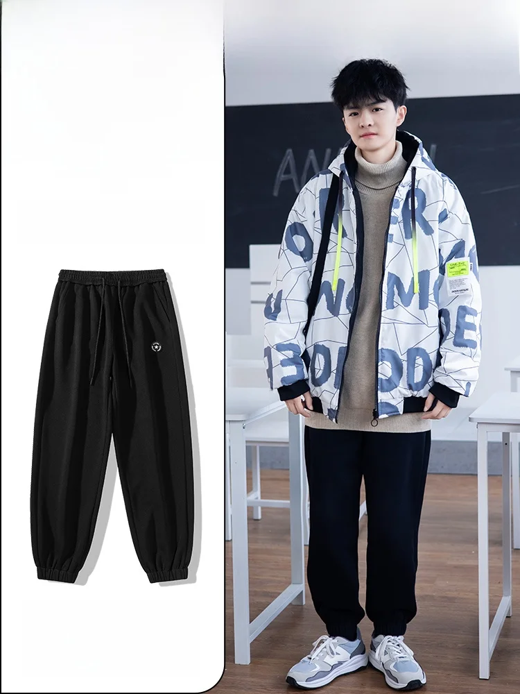 Пуховик с хлопковой подкладкой мужская зимняя одежда для подростков новинка 2024