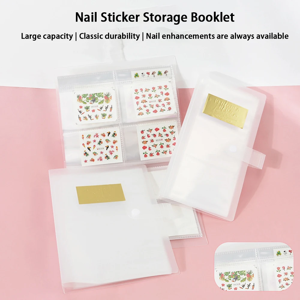 

160 Slots Nail Sticker Storage Art Decoration Manicure Display Booklet Accessories Collecting Decal Card Forms For Extension