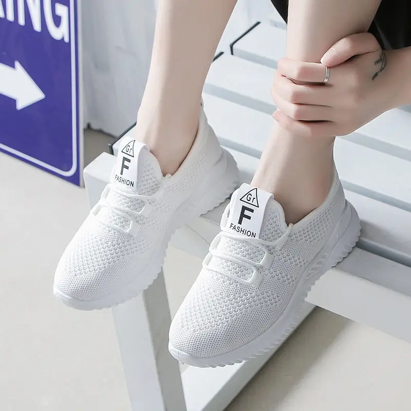 

Mesh Sneakers Female Students 2021 Spring Summer New Women's Shoes Korean Fashion Running White Shoe Breathable Mesh Shoes cozok