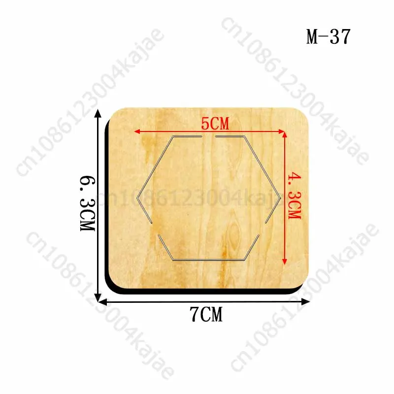 Пресс-формы шестиугольные 16 мм для скрапбукинга 2024