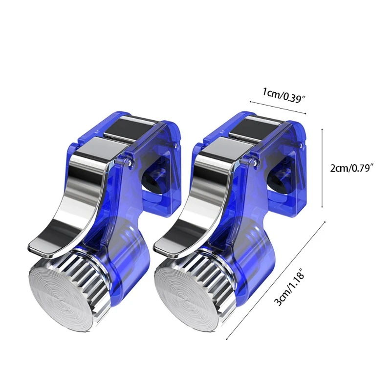 Синий/красный/прозрачный (1 пара) металлический джойстик для смартфона