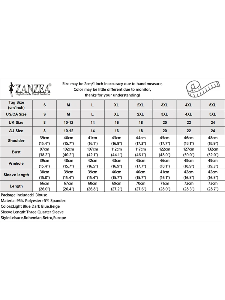 ZANZEA элегантные праздничные туники топы с пышными рукавами 3/4 женские свободные