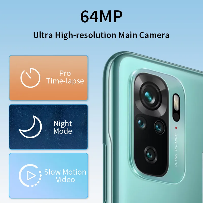 Global Version Xiaomi Redmi Note 10S Mobile 6GB 64/128GB Helio G95 Octa Core 64MP Camera 6.43