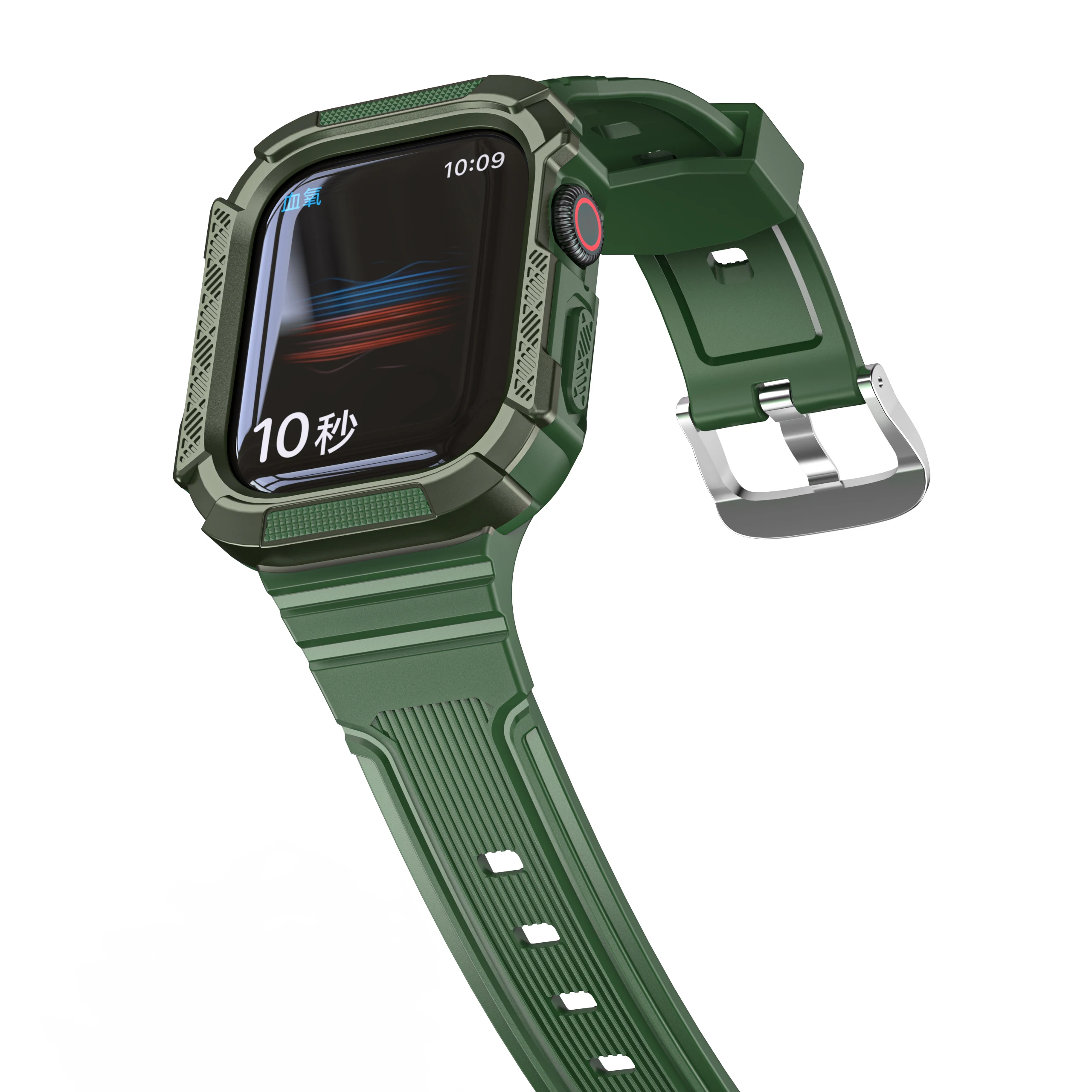 Силиконовый ремешок + чехол для Apple Watch Band 8 7 45 мм 41 мм, браслет, чехол для часов iWatch Series 6 5 4 3 SE 44 мм 42 мм 40 мм 38 мм (art.: 3920ccceac84b) - 3920ccceac84b