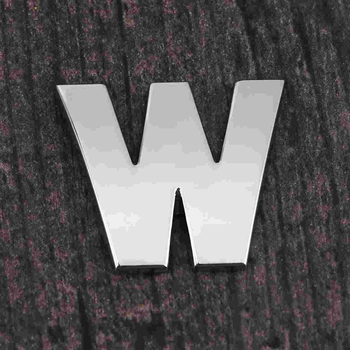 

3D DIY Metallic Alphabet Sticker Car Emblem Letter Badge Decal(W)