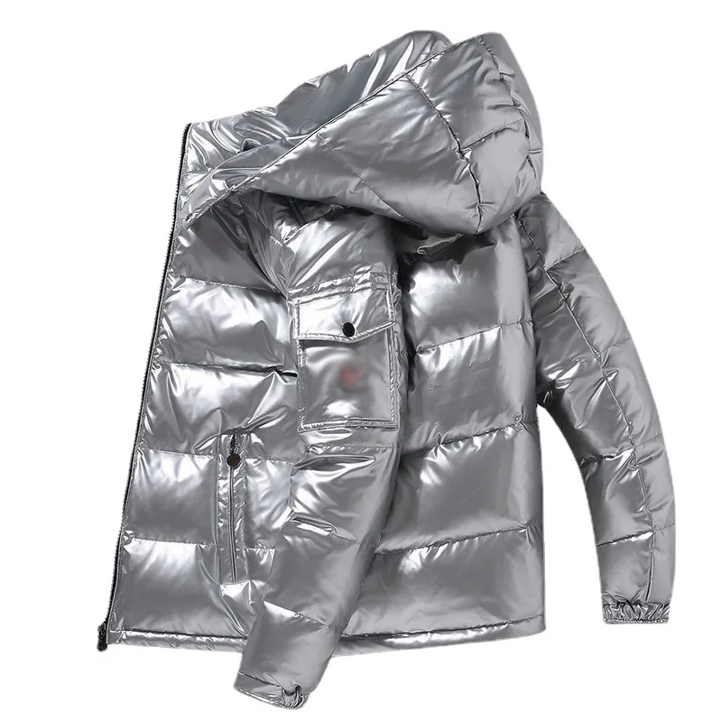 Men's Hooded Casual  Down Jacket Thick Warm Winter Men Clothing White Duck Puffer Jackets Cold Coats  Streetwear