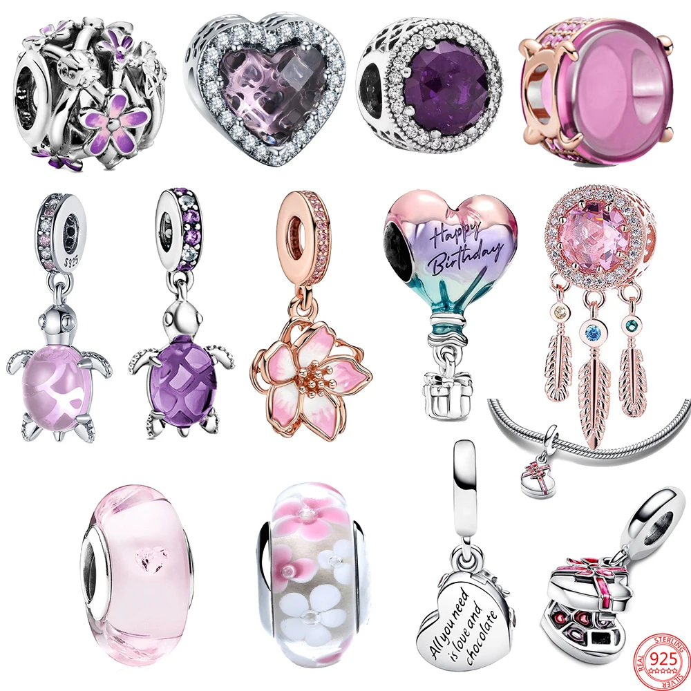 Подарочная коробка из стерлингового серебра 100% пробы с розовым открытым