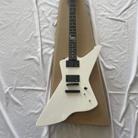 this is an exquisite special shaped electric guitar milky white unique tone free shipping to home