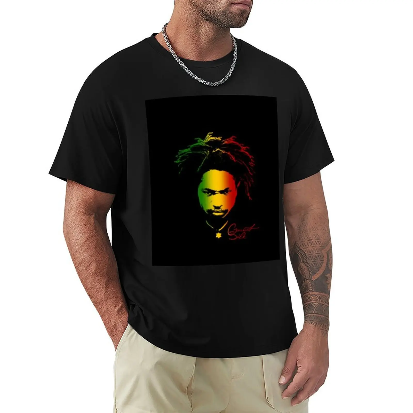 Футболка Garnett Silk Rasta одежда в стиле аниме мешковатые рубашки винтажная футболка с