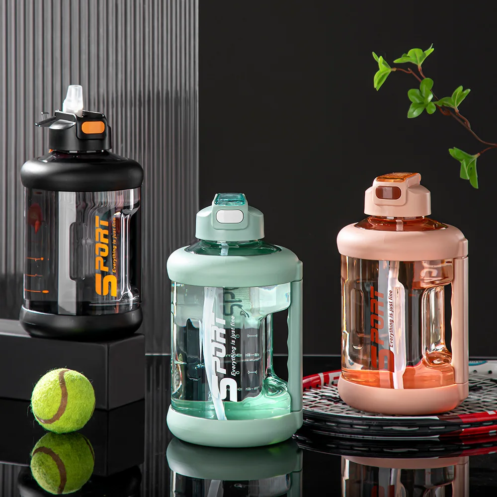 Большая Спортивная Бутылка Для Воды 2100 Мл Портативная Уличная Пластиковая Чашка