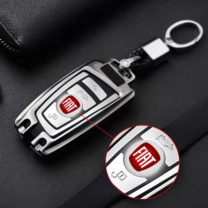 

10Pcs 14mm Aluminum Car Remote Key Shell Emblem Sticker Logo Decals for Fiat 500 Punto 124 125 Bravo Stilo Panda Abarth Viaggio