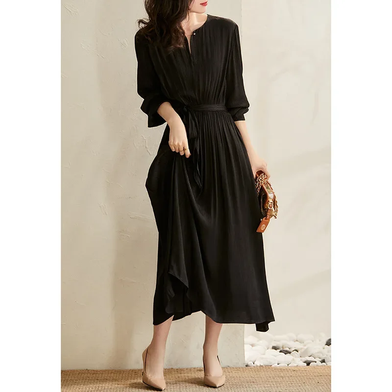 

Женское элегантное платье на шнуровке, облегающая юбка с V-образным вырезом, длинная юбка для весны и лета