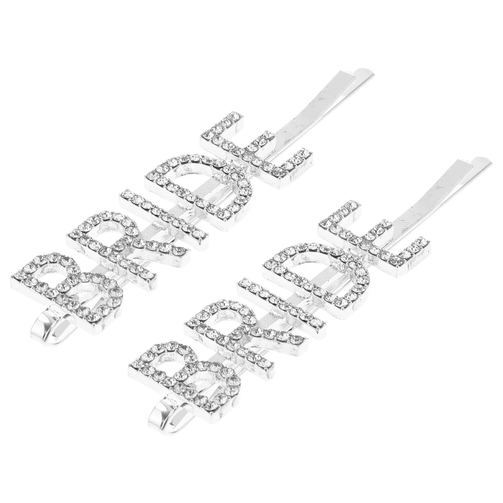 

2Pcs Hair Clips Bride Hair Clips Rhinestone Bobby Pin Bride Rhinestone Letter Hair Clips Letter Hair Clips for