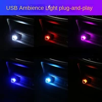 colorful automobile usb atmosphere lamp led interior decoration lamp without modification vehicle usb lighting atmosphere lamp